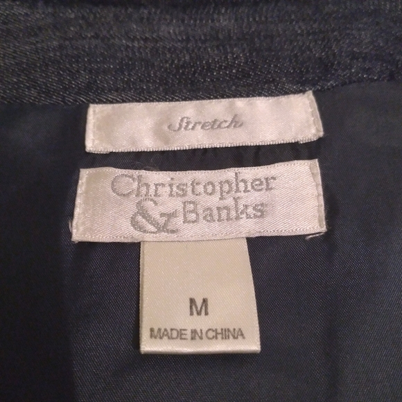 Christopher & Banks Open, Sparkling Braided Edges, Chic Jean Jacket - Picture 11 of 13